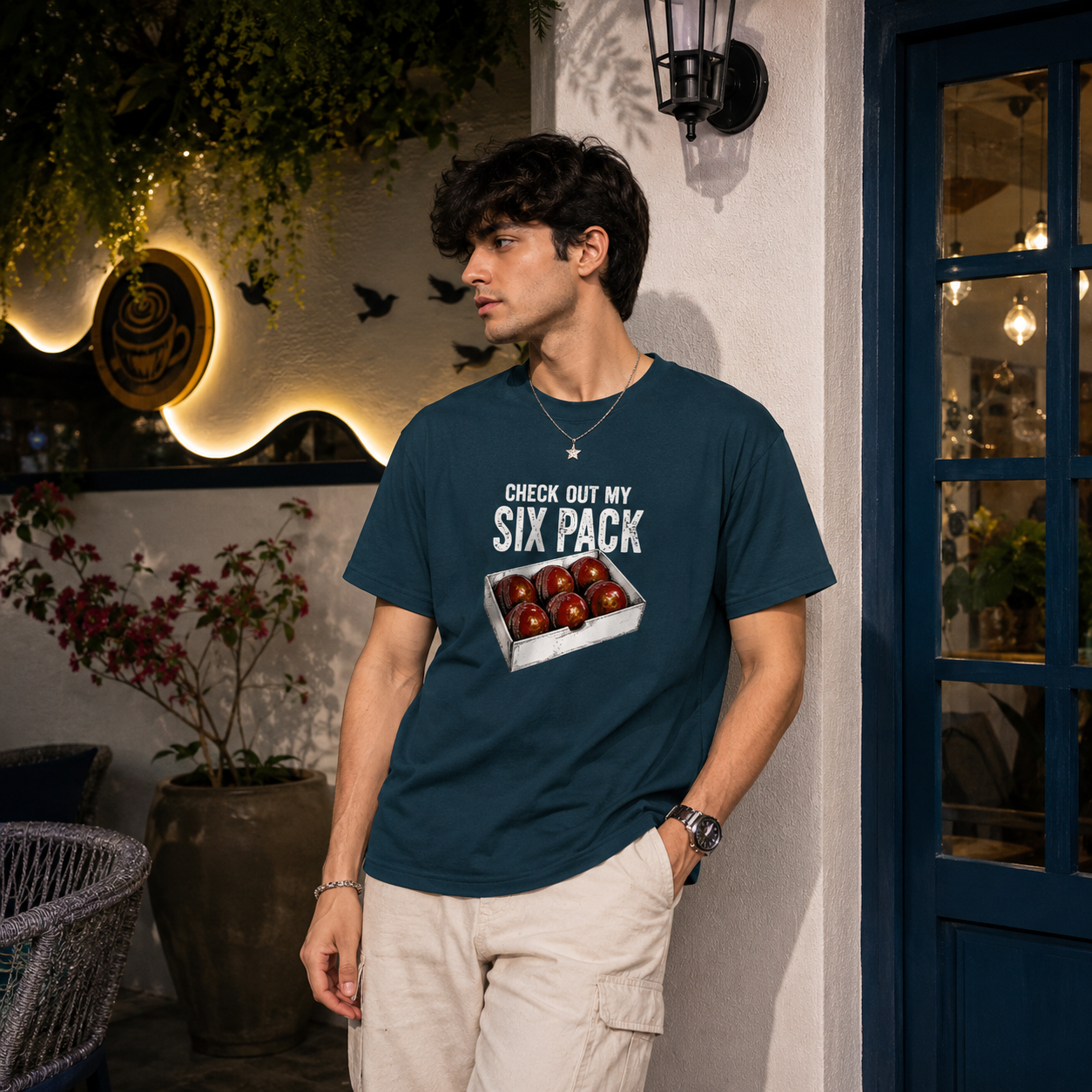 Six pack cricket unisex classic tee
