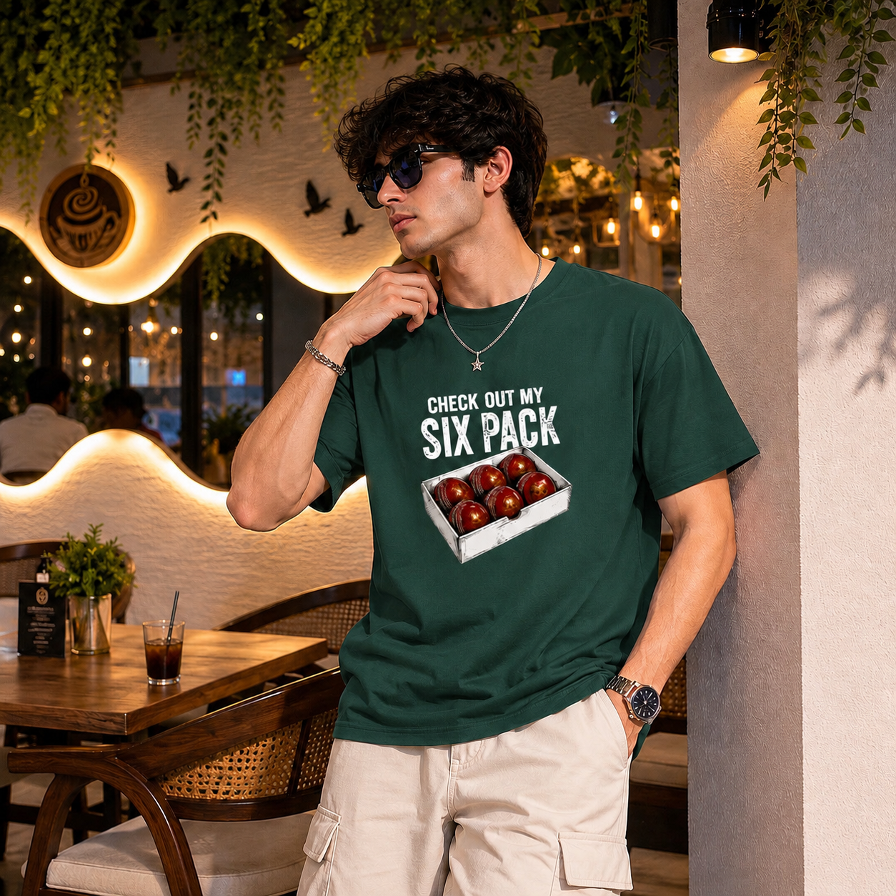 Six pack cricket unisex classic tee