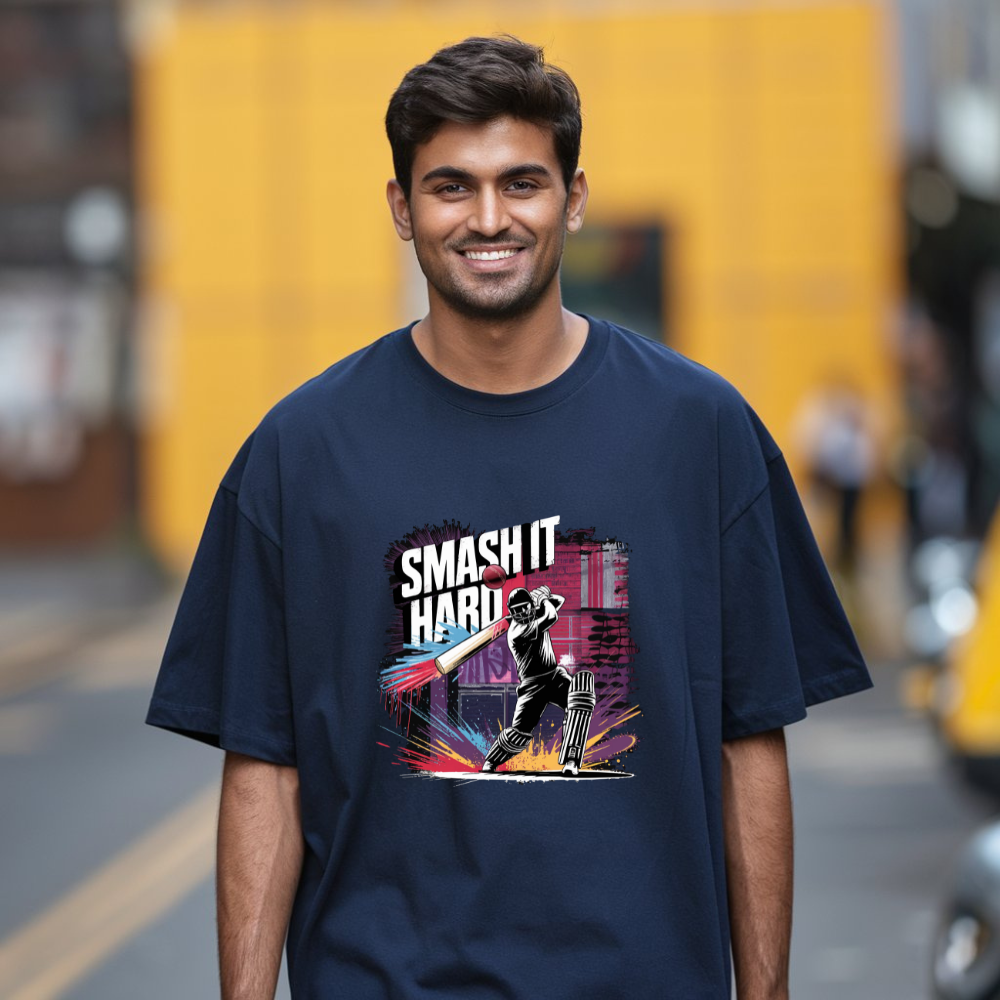 Smash it hard_Oversized front classic tee