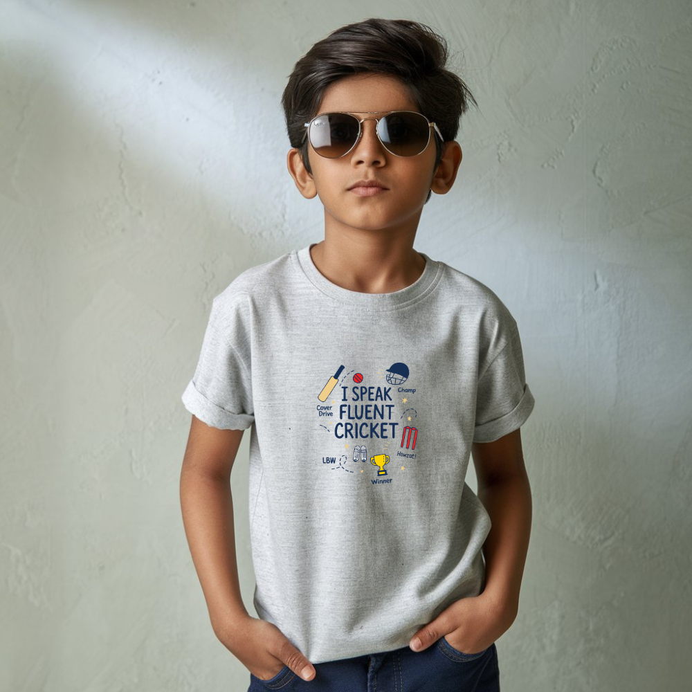 Fluent cricket kids classic tee