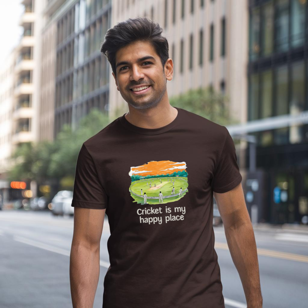 Cricket is my happy place unisex classic tee