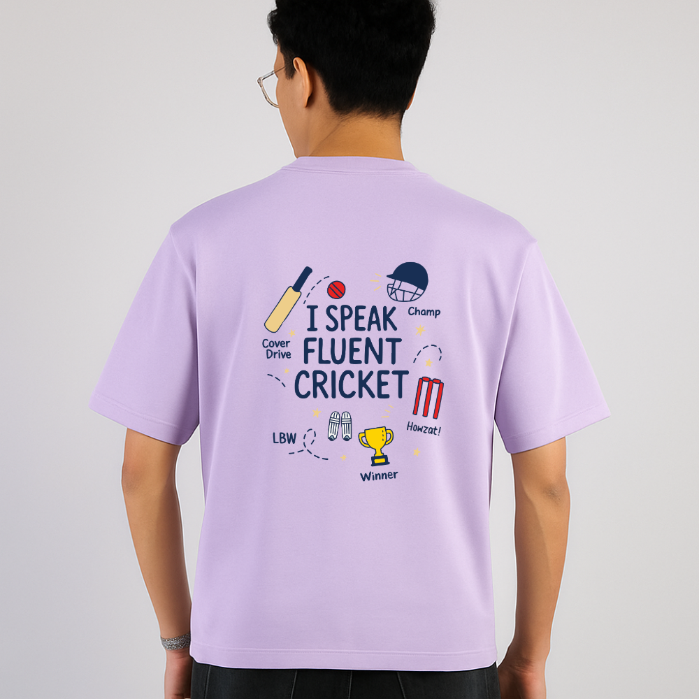 Fluent cricket oversized back classic tee
