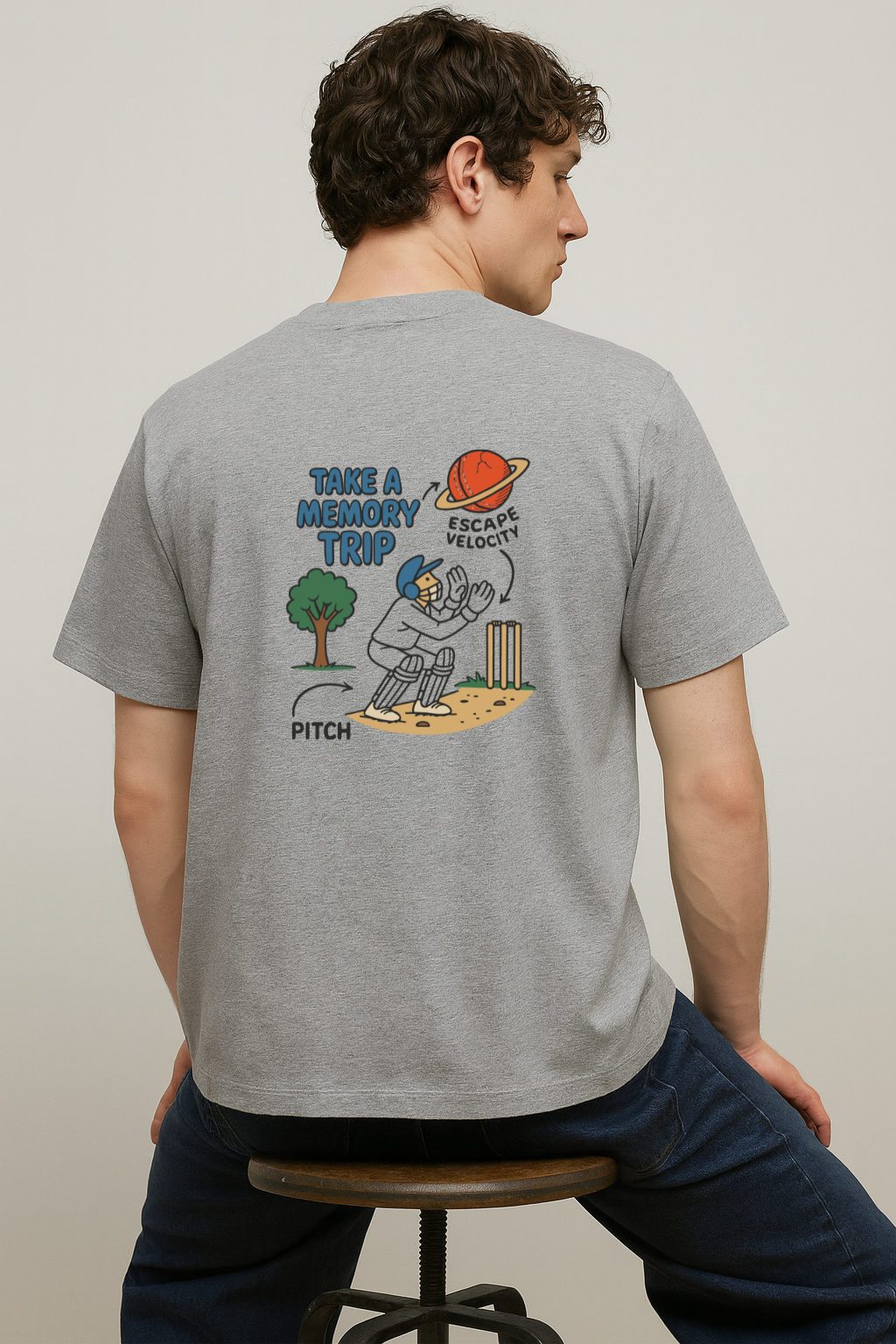 Memory trip oversized back classic tee