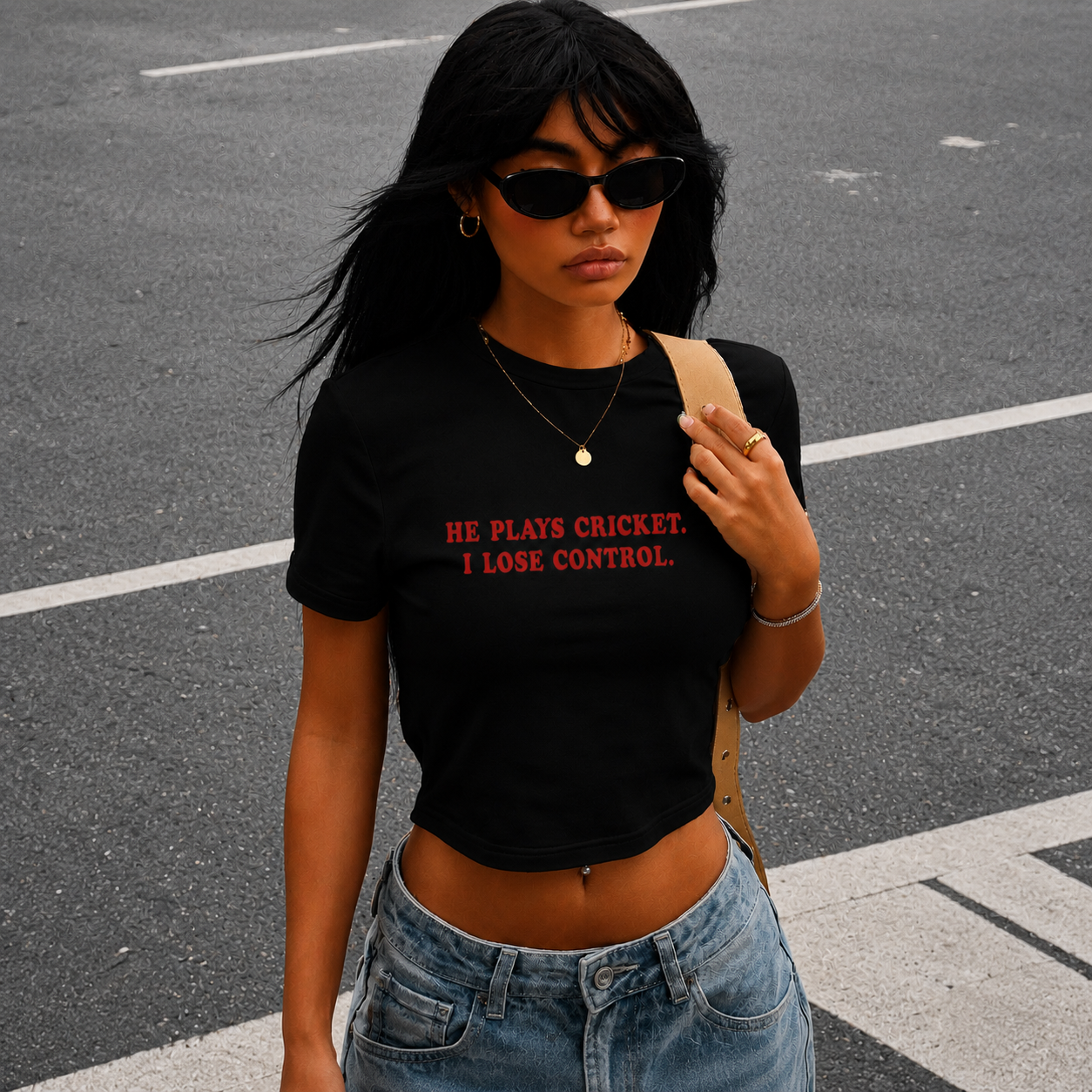 I lose control baby tee for women