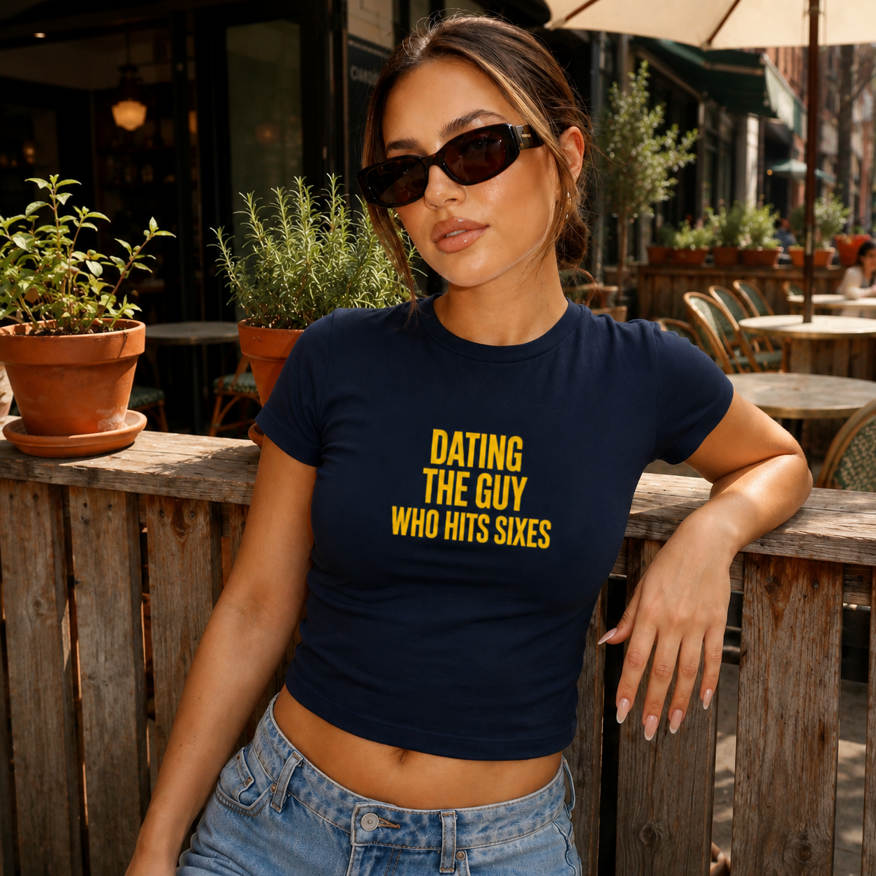 Dating baby tee for women