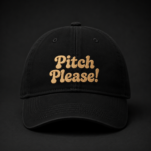 Pitch please embroidered baseball cap