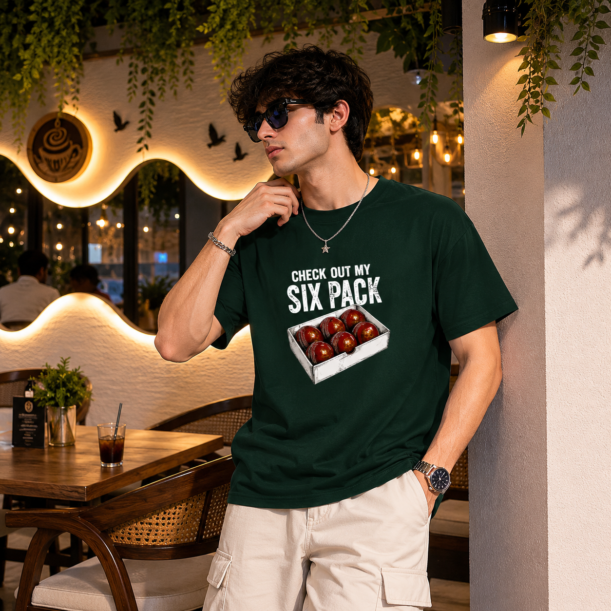 Six pack cricket unisex classic tee