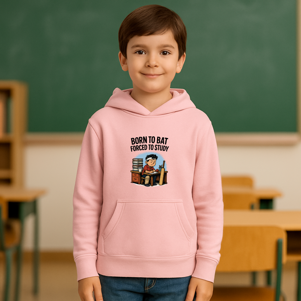 Forced to study kids hoodie