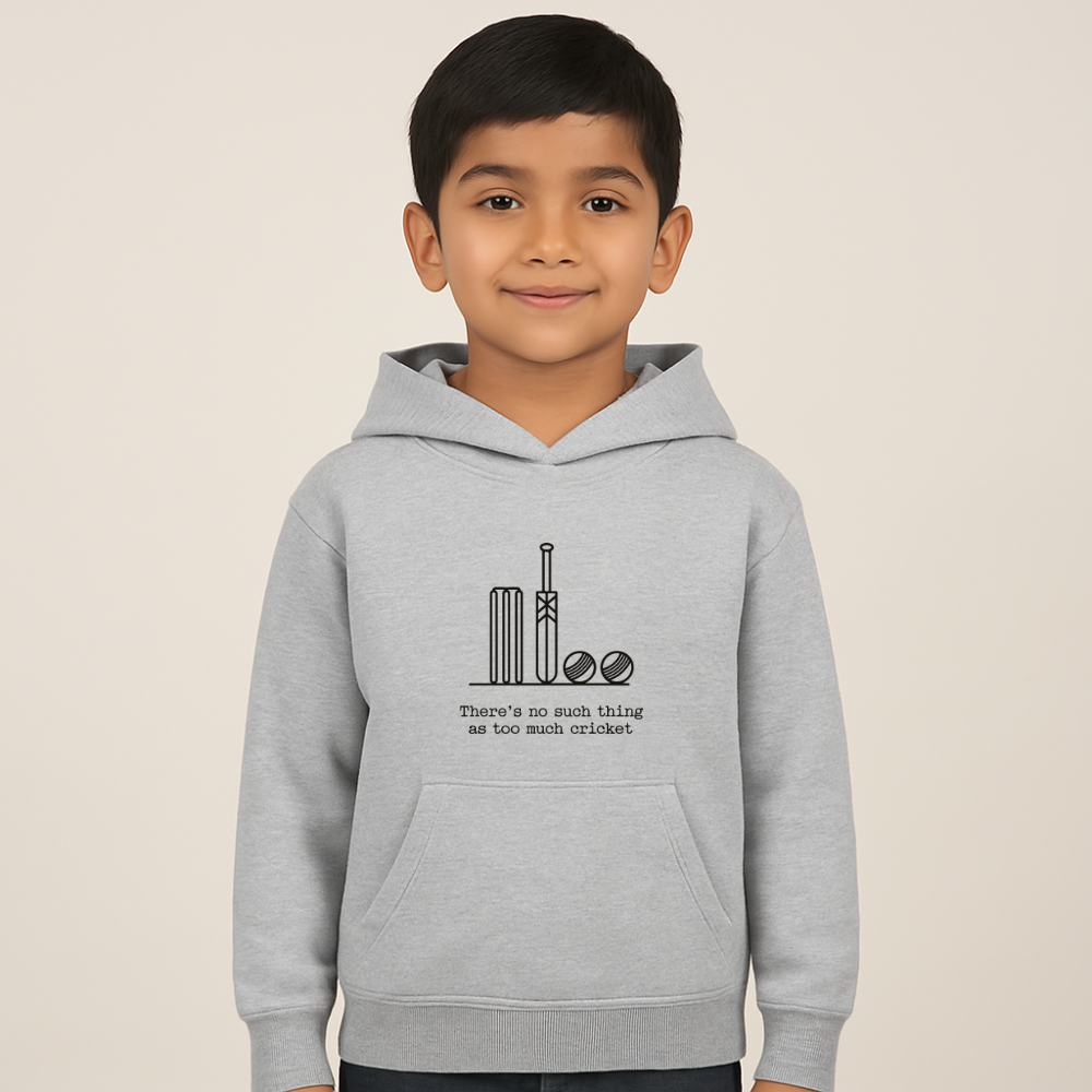 Too much cricket kids hoodie