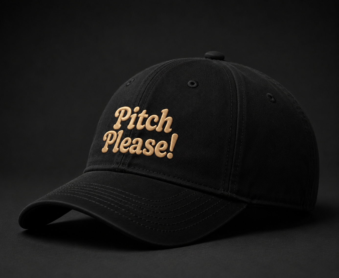 Pitch please embroidered baseball cap