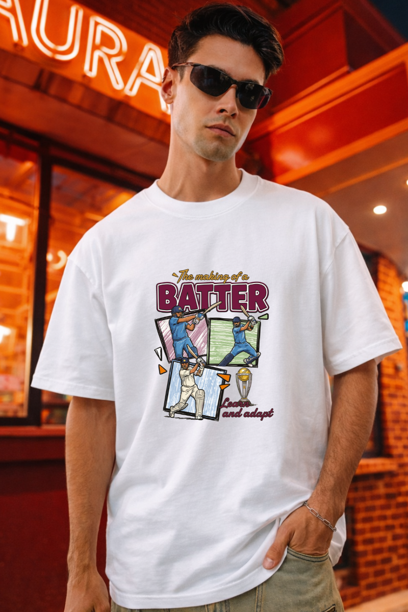 Making oversized front classic tee