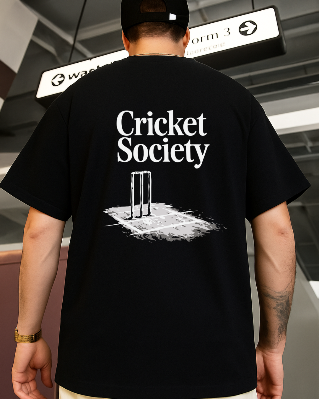 Cricket society_Oversized Back classic tee