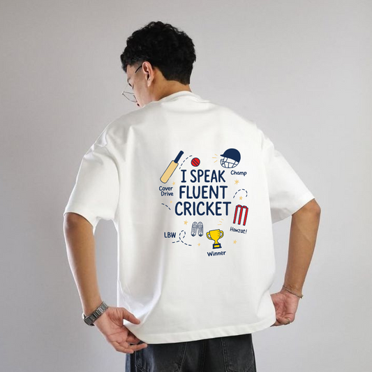 Fluent cricket oversized back classic tee